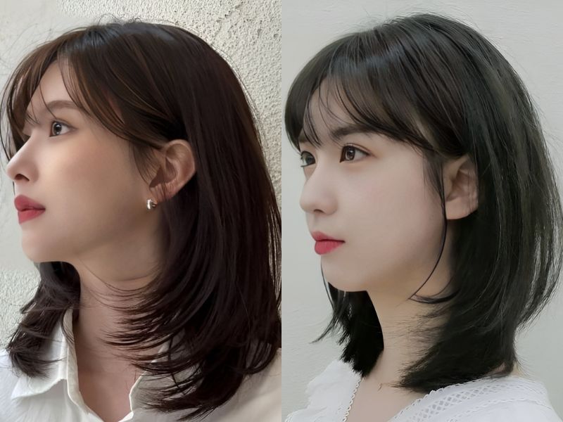 Kiểu tóc mullet layer uốn chữ C