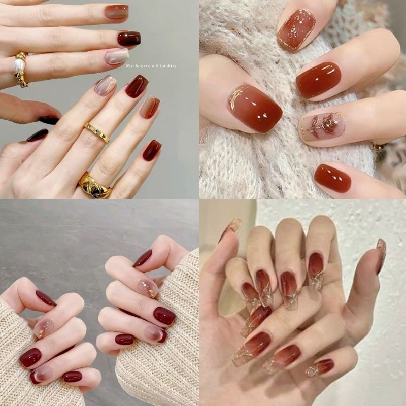 mẫu nail tay mắt mèo