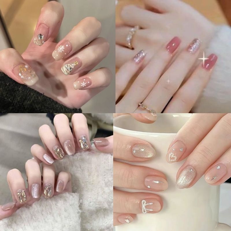 mẫu nail tay mắt mèo