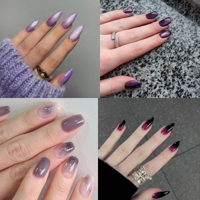 mẫu nail tay mắt mèo