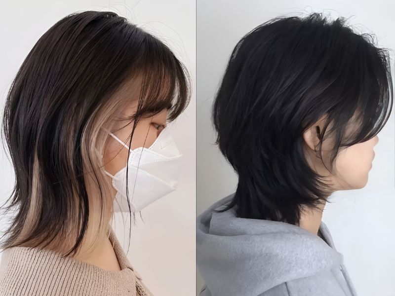 Tóc mullet layer tỉa đuôi