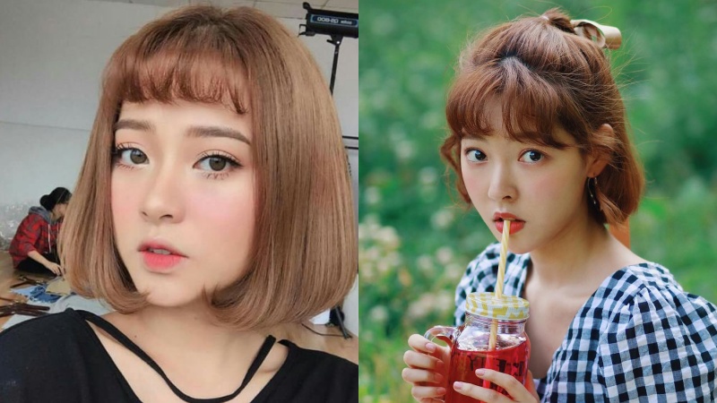 Kiểu mái ngố lưa thưa uốn cúp cực “cute”