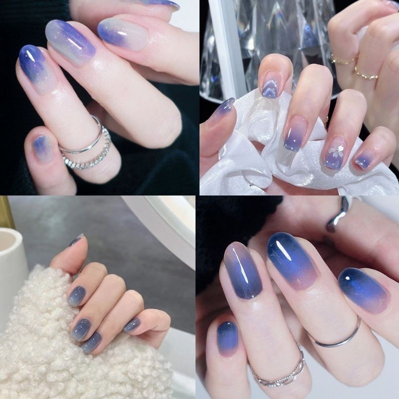 mẫu nail tay ombre