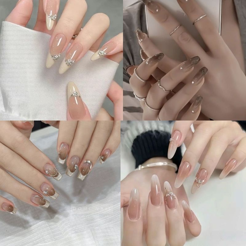 mẫu nail tay ombre