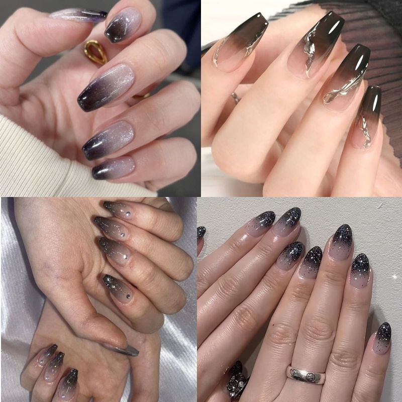 mẫu nail tay ombre