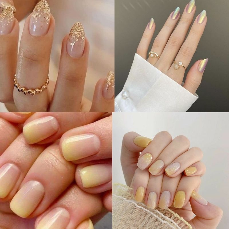 mẫu nail tay ombre