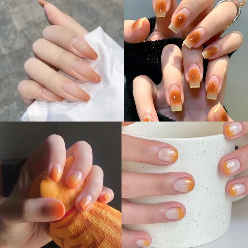 mẫu nail tay ombre