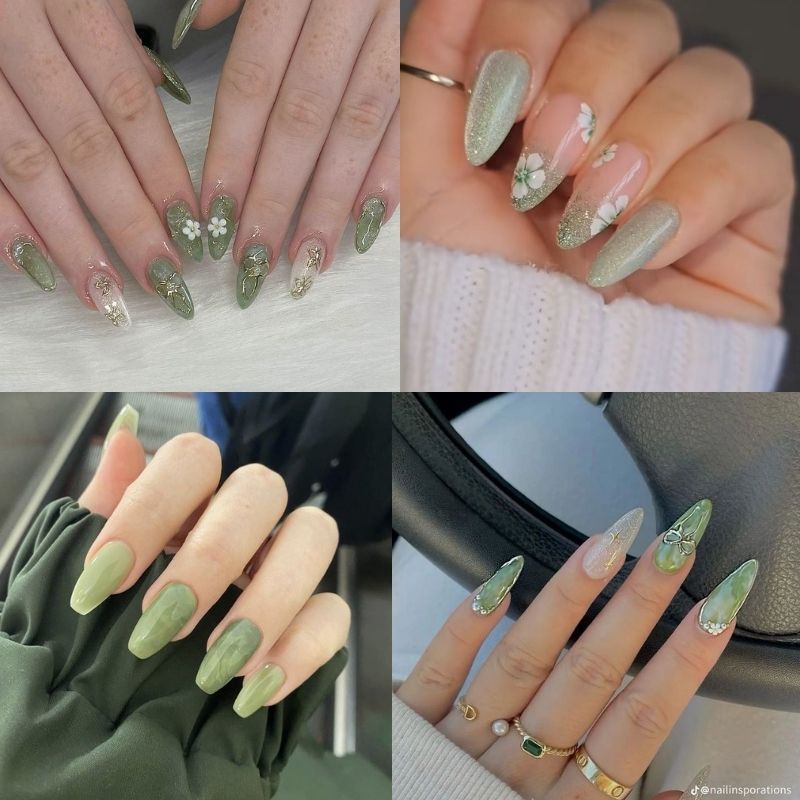 mẫu nail tay sơn thạch