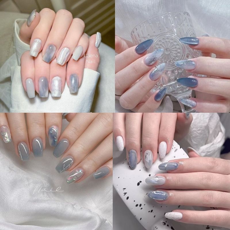 mẫu nail tay sơn thạch