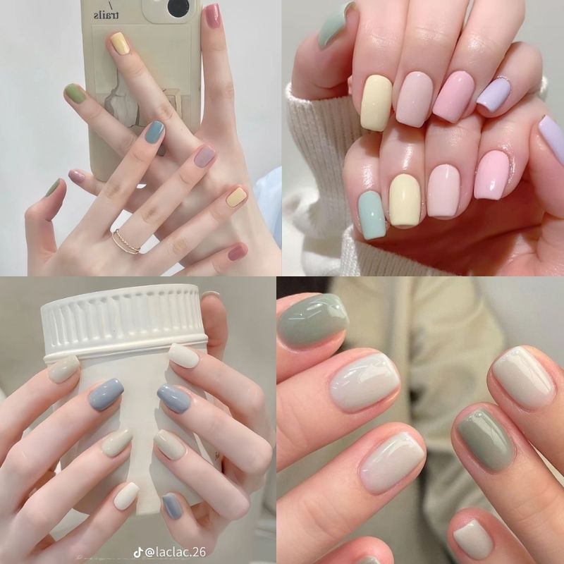 mẫu nail móng ngắn