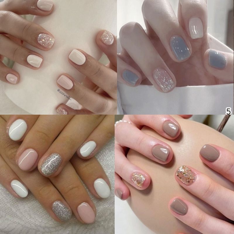 mẫu nail móng ngắn