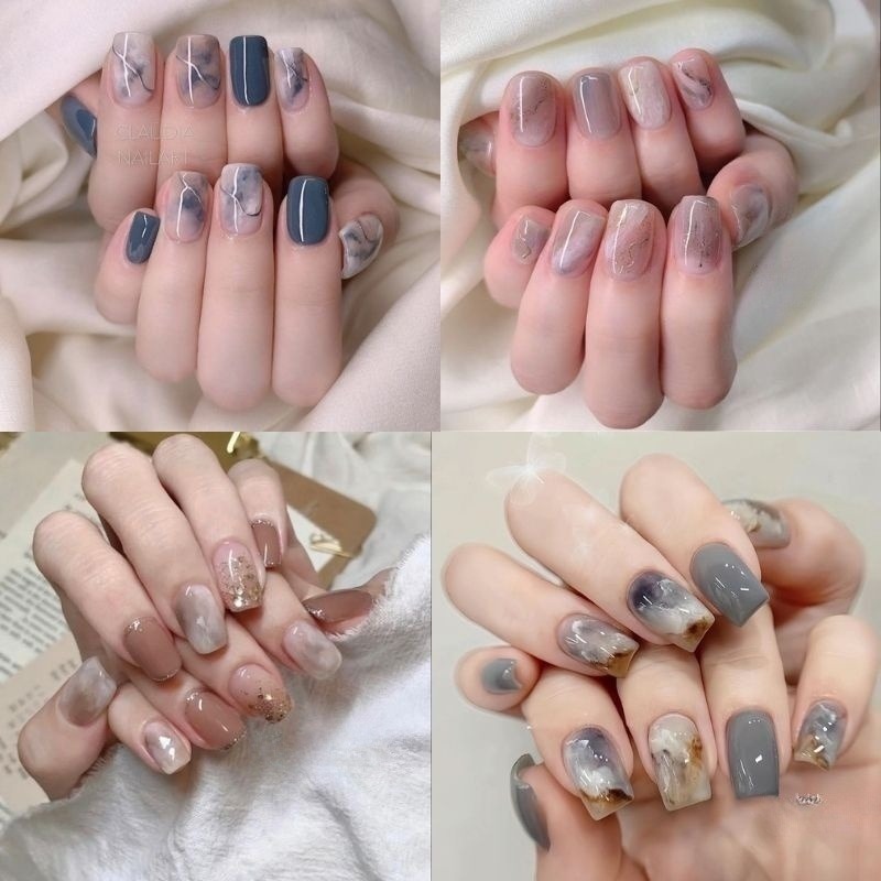 mẫu nail móng ngắn