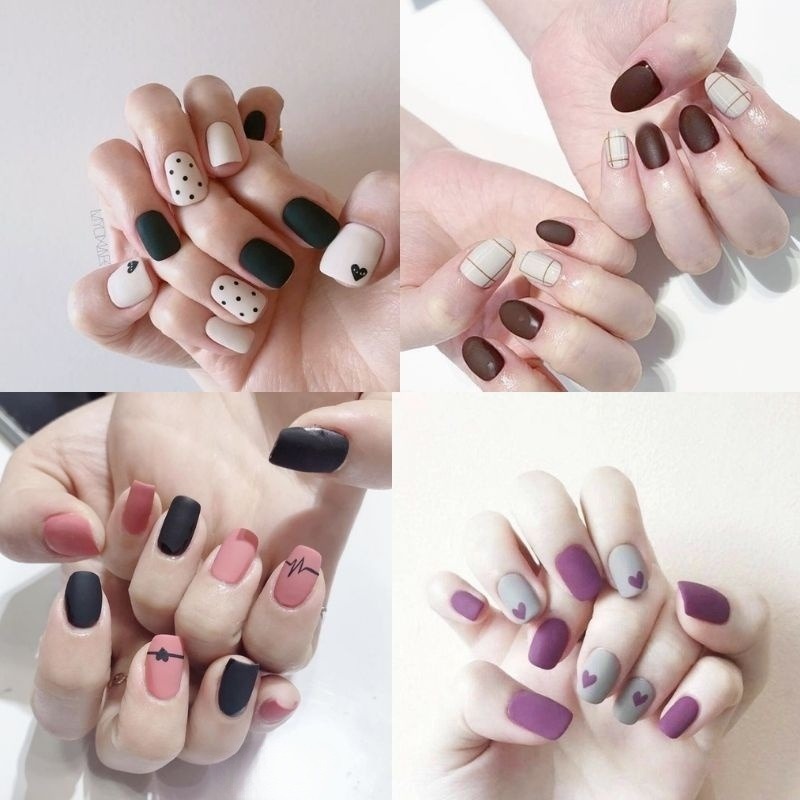 mẫu nail móng ngắn