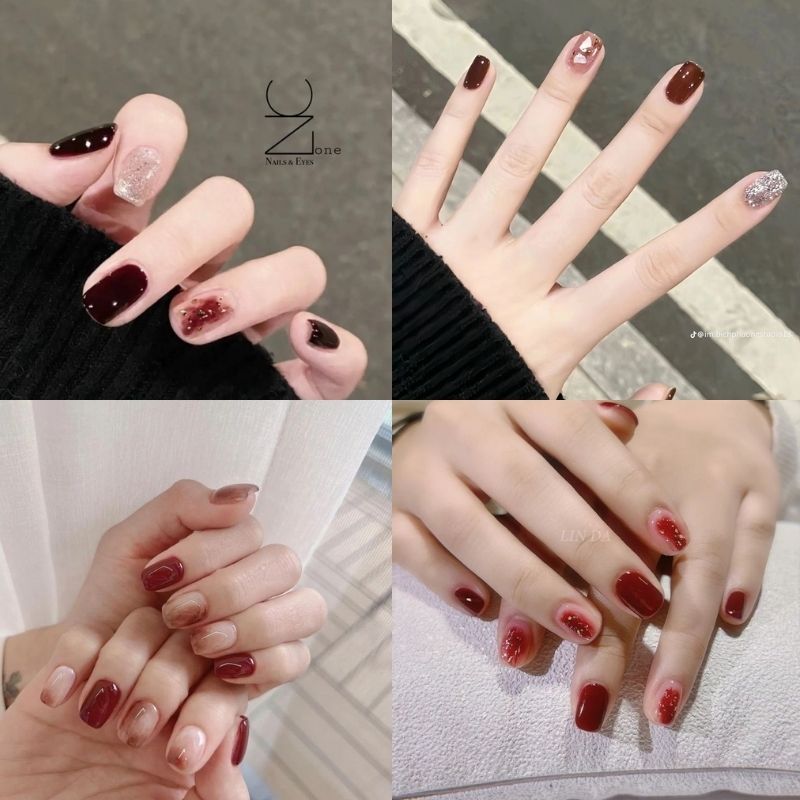 mẫu nail sơn thạch