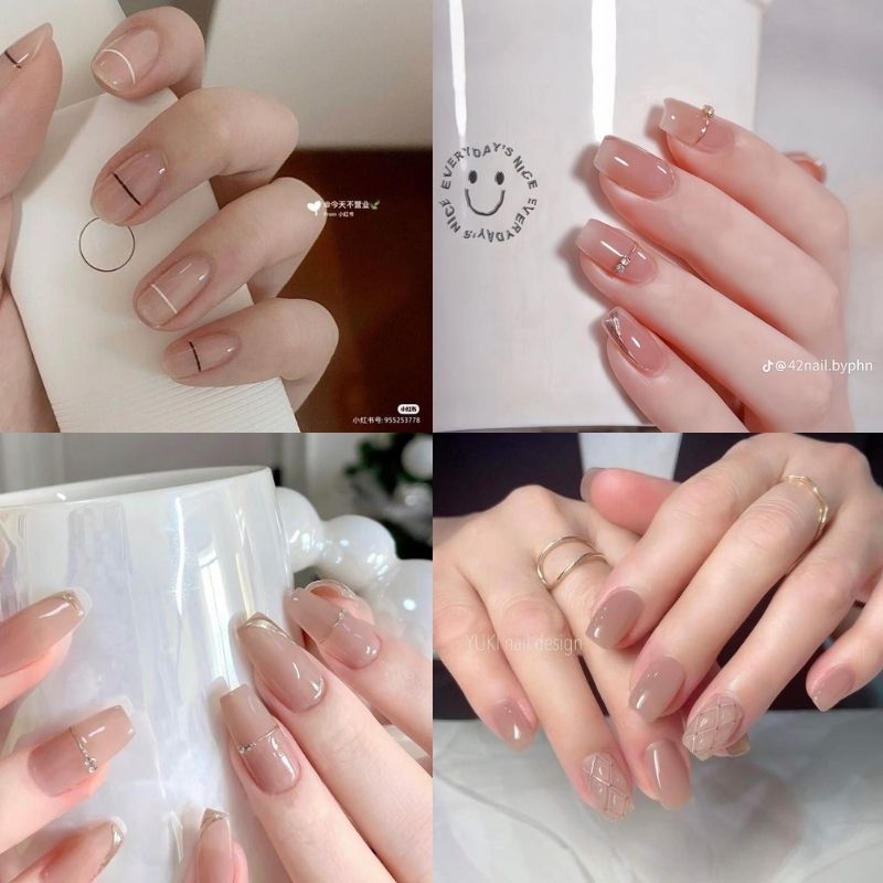 mẫu nail sơn thạch