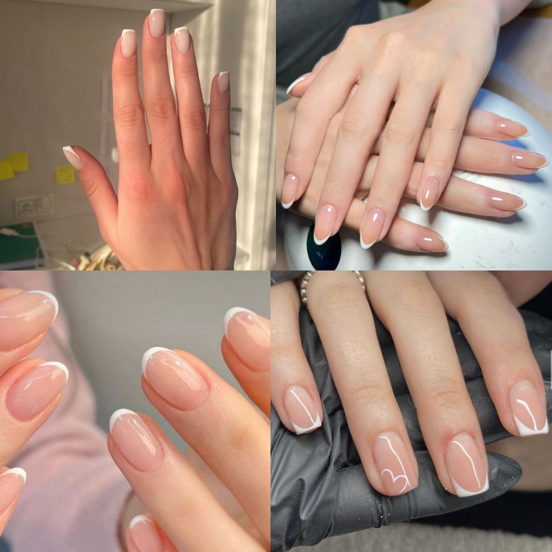 nail kiểu Pháp đơn giản