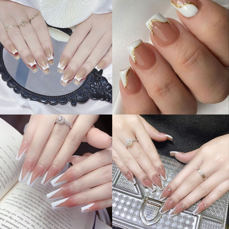 mẫu nail kiểu Pháp đẹp