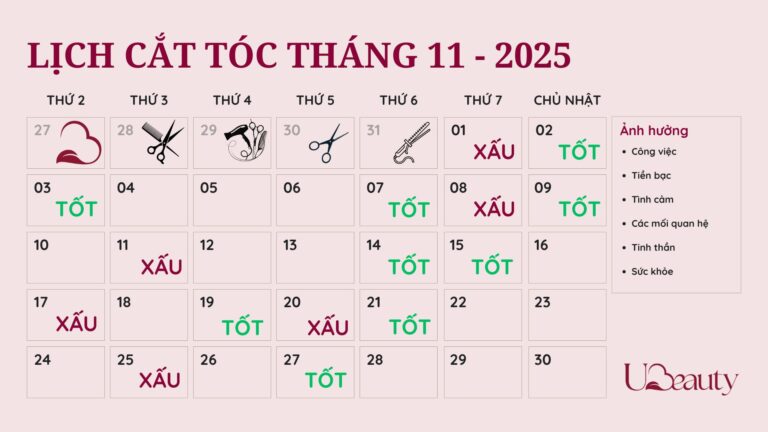 lịch cắt tóc 11-2025